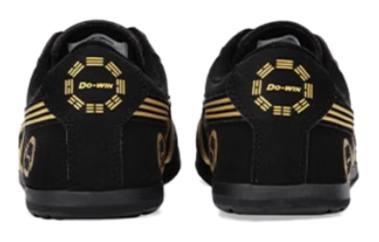 DO WIN Cushioning Abrasion Resistant Cushioning, Wear Resistant Low top Training Shoes Unisex Black Gold