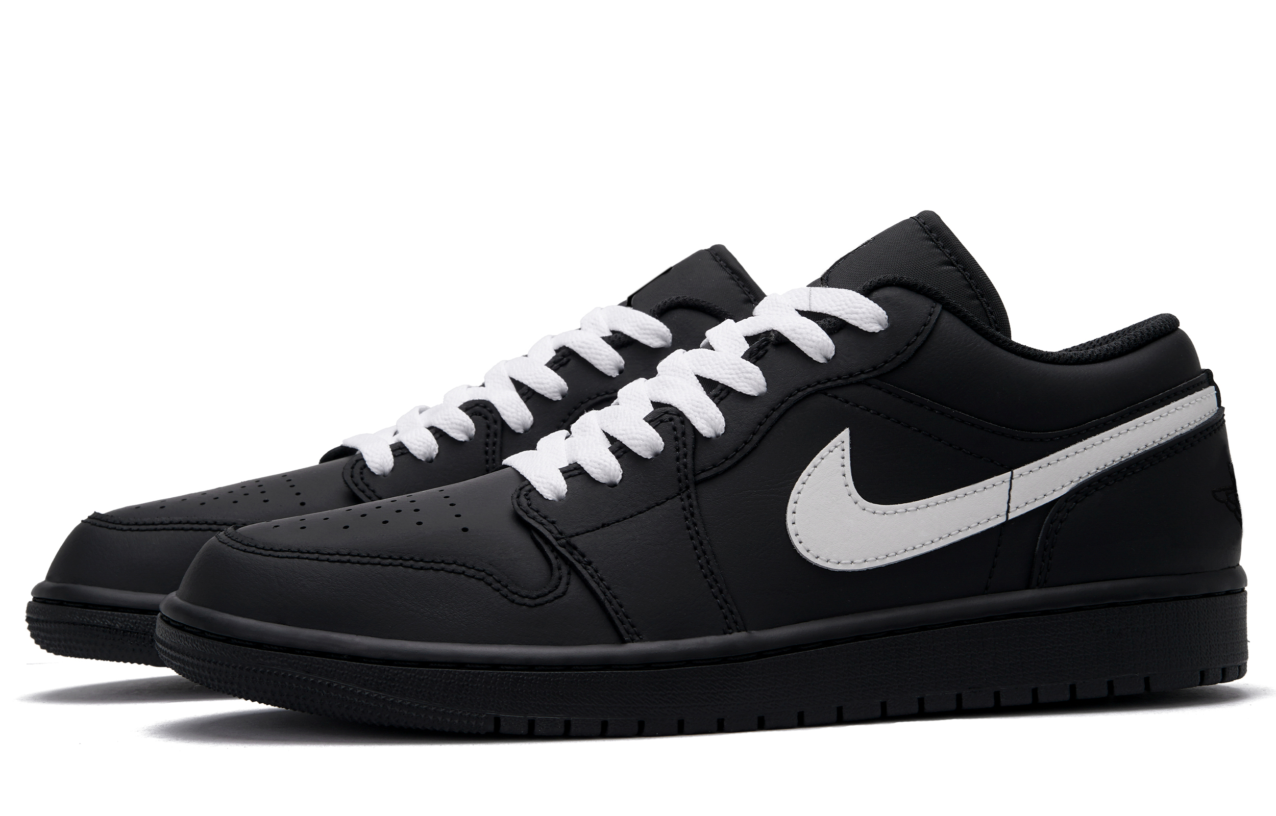 Jordan Air Jordan 1 Charcoal Gray Slip Resistant Low top Vintage Basketball Shoes Unisex Black White