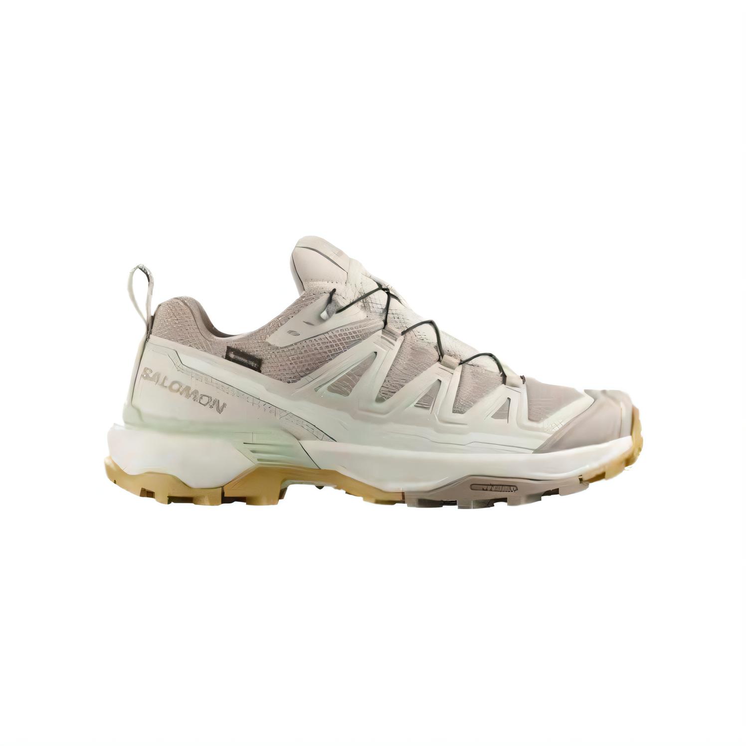 SALOMON X ULTRA 360 Textile, Synthetic Leather Waterproof Support Grip Low top Mountaineering Shoes Women’s Beige Gray