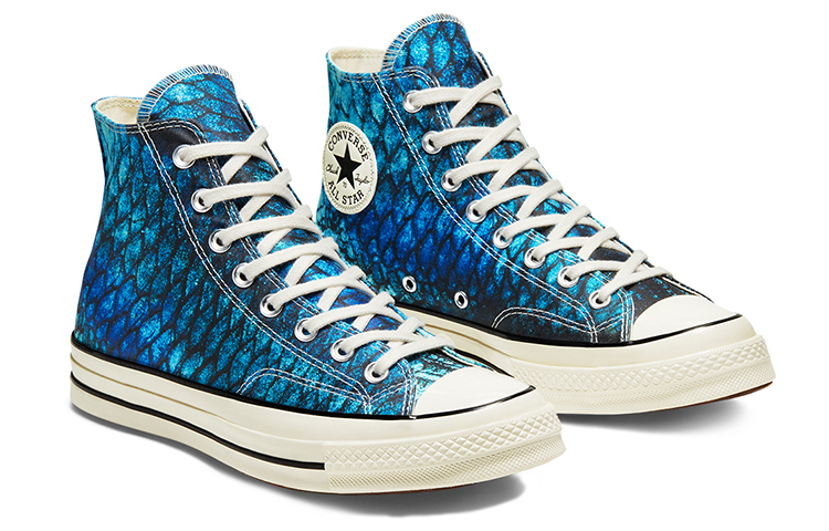 Кеды Converse 1970s Animal Print Chuck (синие) — Синий — фото 3