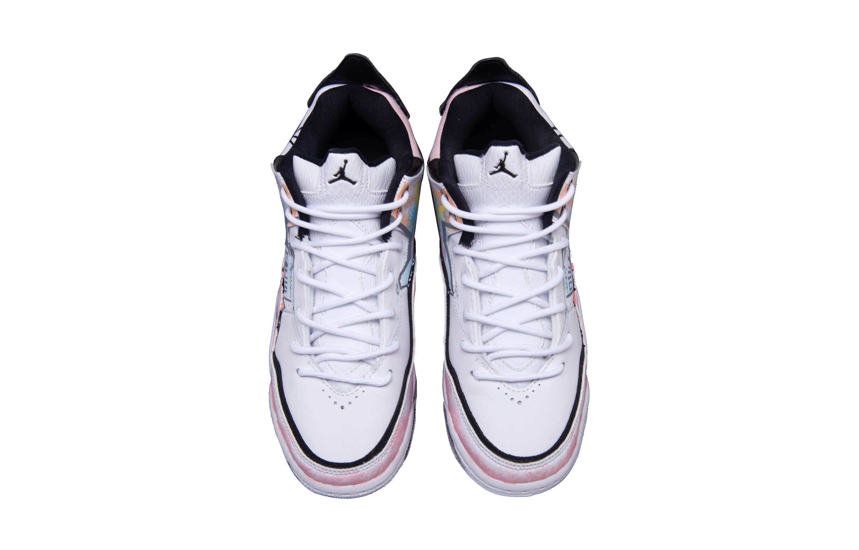 Jordan Courtside 23 Abrasion Resistant Abrasion Resistant Mid top Vintage Basketball Shoes Unisex Pink White