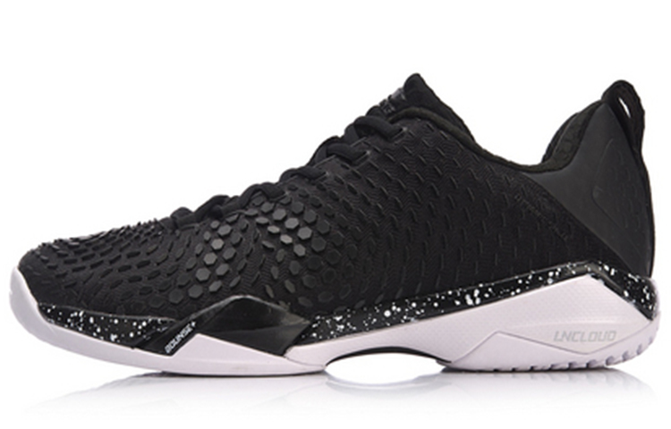 Li Ning Frontier Shadow Pro2.0 Pu Cushioning Rebound Low top Badminton Shoes Unisex Black