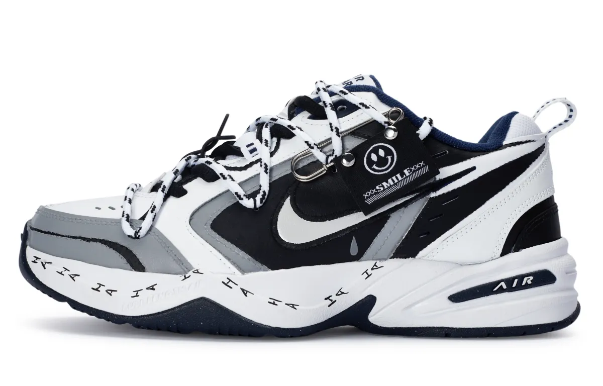 Nike Air Monarch 4 811 Manufacturing, Black And White, Sardonic Smile