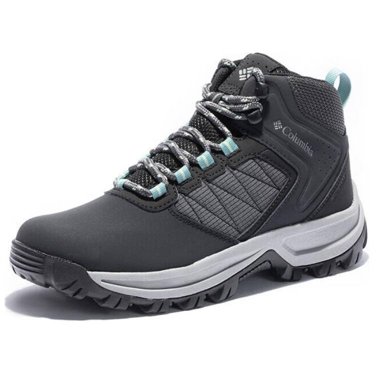 Columbia Cushioning Slip Resistant Abrasion Resistant High top Mountaineering Shoes Women’s Black Gray
