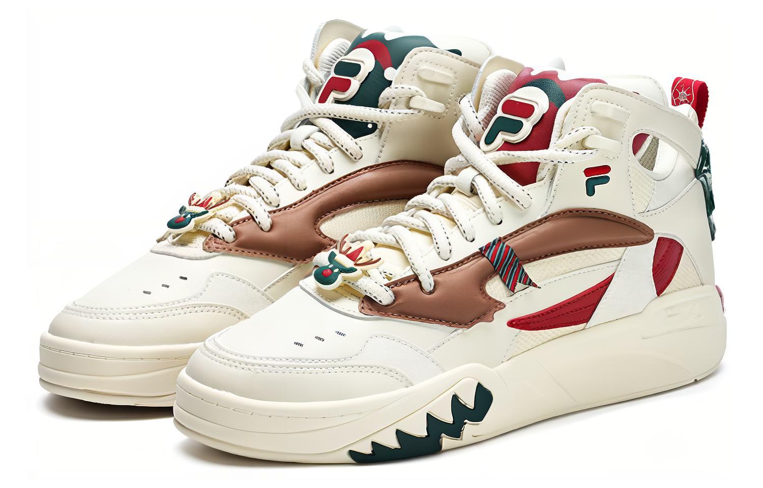 FILA FUSION Desperado Xmas Mid top Basketball Shoes Men’s White Red