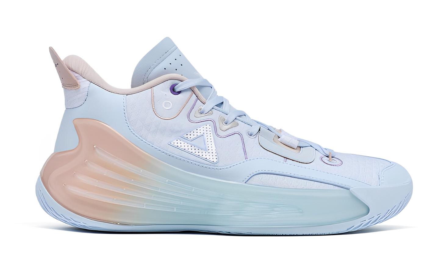 PEAK Shadowhunting Lux Cushioning Slip Resistant Abrasion Resistant Mid top Basketball Shoes Men’s Blue