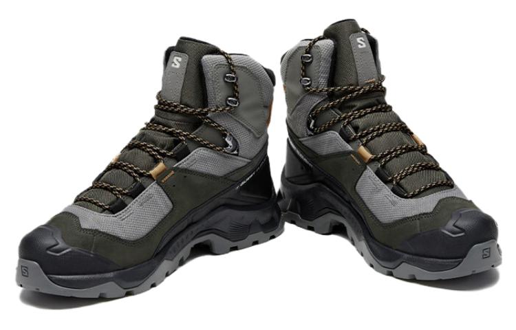 SALOMON Quest Element Lace Up High top Hiking Mountaineering Shoes Men’s Gray