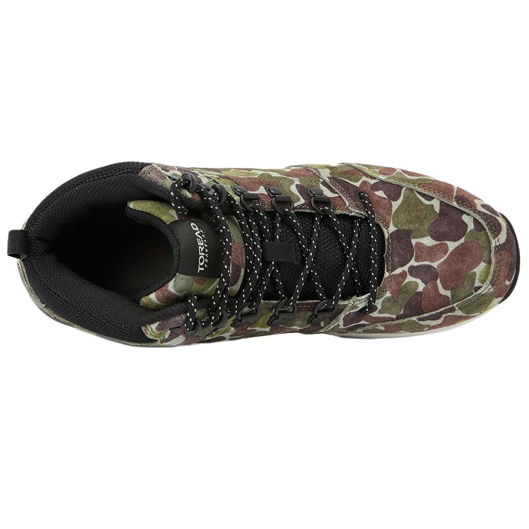 TOREAD Pigskin, Textile Slip Resistant Abrasion Resistant Mid top Hiking Shoes Women’s Camouflage