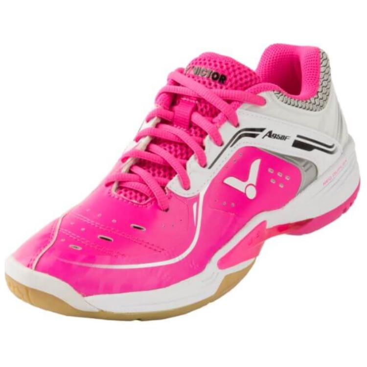 VICTOR Cushioning Breathable Low top Badminton Shoes Unisex Pink White