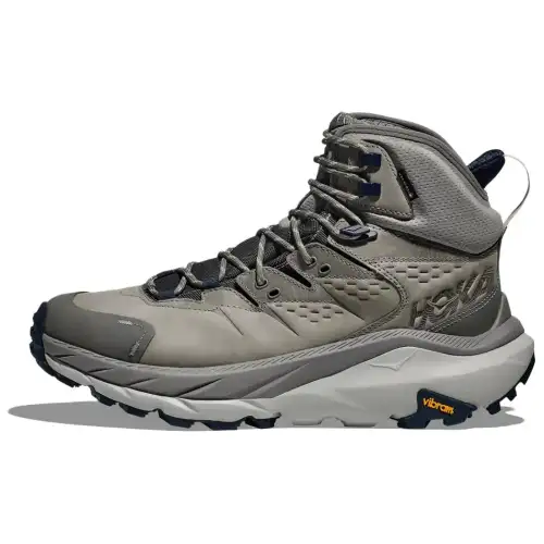 HOKA ONE ONE Kaha 2 Slip Resistant Abrasion Resistant High top Hiking Shoes Men's Gray