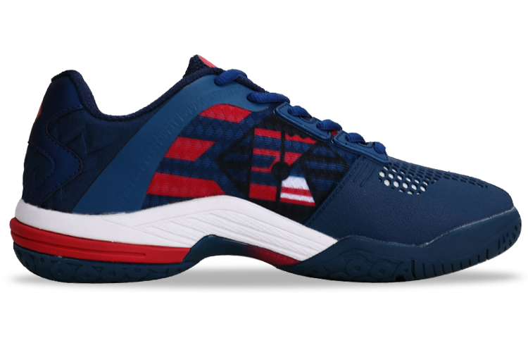 KUMPOO Badminton Shoes Unisex Low Top Dark Blue/White