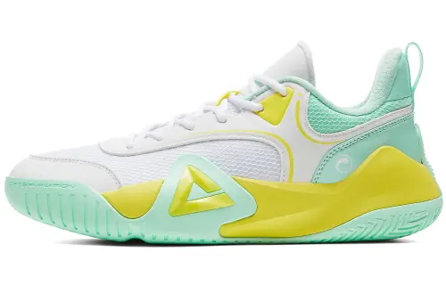 PEAK Fengji Basketball Shoes Men's Low Top Blue Yellow