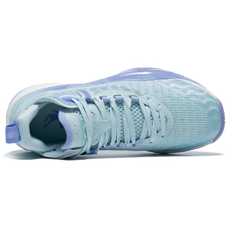 QIAODAN Poisonous Fangs Lite Slip Resistant Low top Basketball Shoes Men’s Powder Blue Aster
