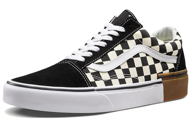 Кеды Vans Old Skool Gum Block (черно-белые) — фото 2