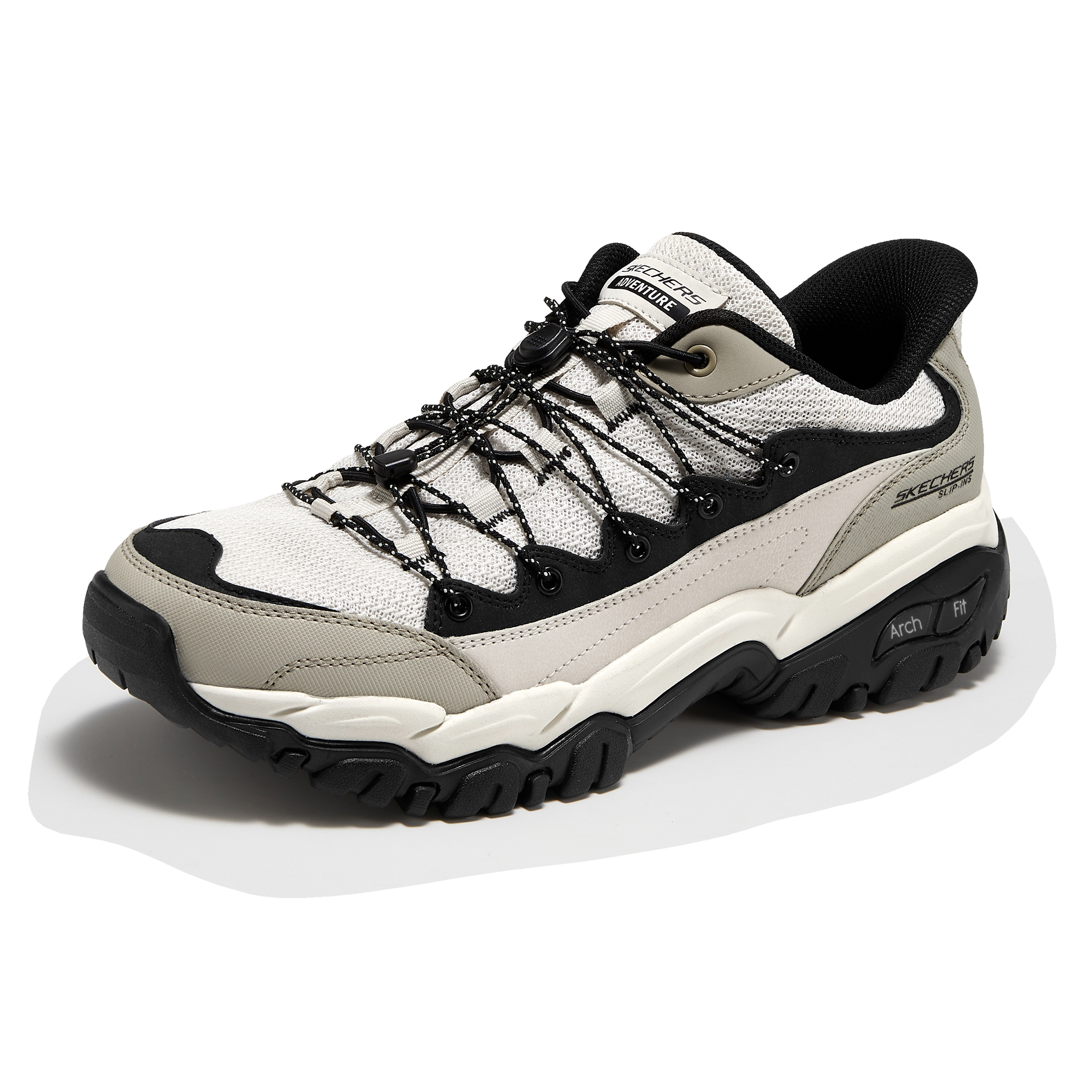 Skechers Abrasion Resistant, Waterproof, And Breathable, Lightweight, Thermal Low top Hiking Shoes Men’s Beige Gray