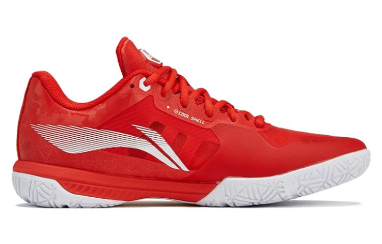 Li Ning Shadow Speed Pro Rubber Cushioning Slip Resistant Low top Badminton Shoes Unisex Red