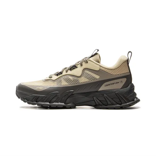 Li Ning Outdoor CF Tracing, Leisure Walk V3 Slip Resistant Abrasion Resistant Low top Hiking Shoes Men's Khaki Gray