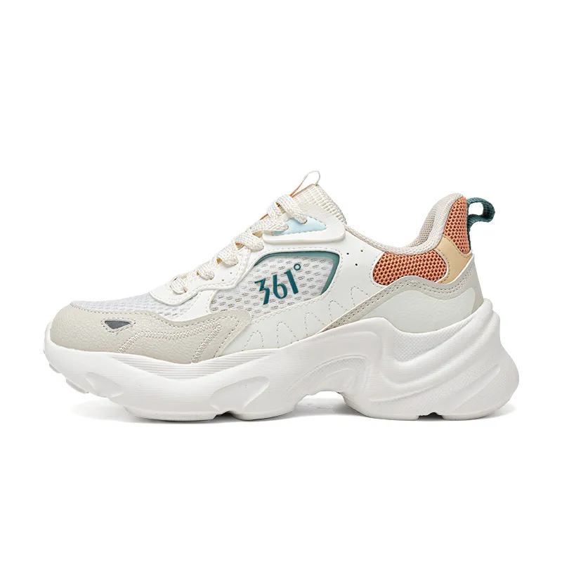 361° Slip Resistant And Breathable Low top Chunky Sneakers Women's White Gray