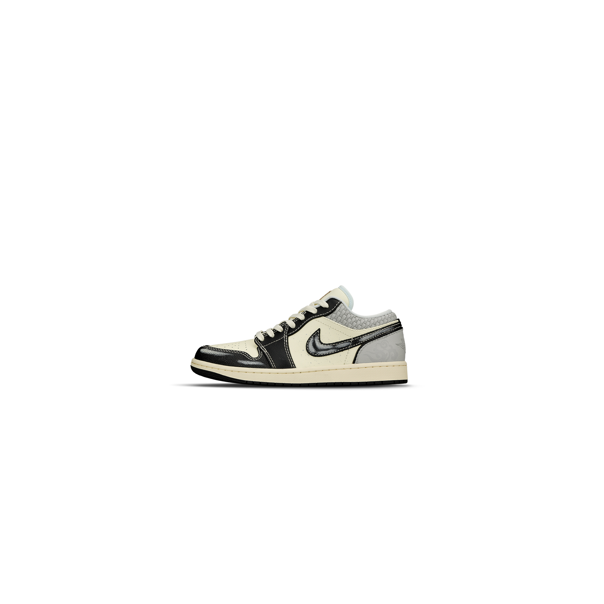 Jordan Air Jordan 1 Wear resistant And Lightweight Low top Vintage Basketball Shoes Men’s Black