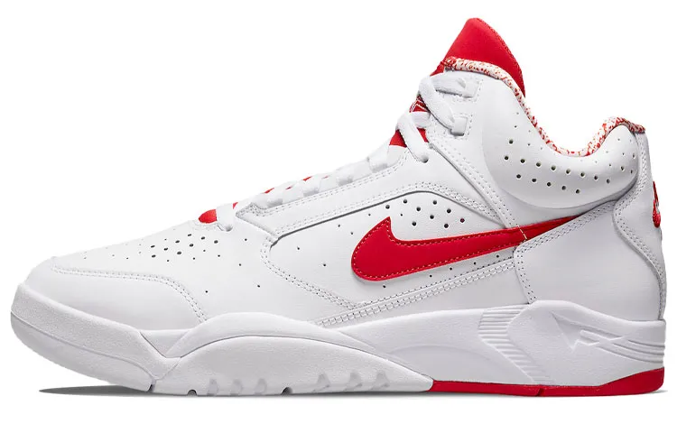 Nike Air Flight Lite Mid top Basketball Shoes Men's White Red