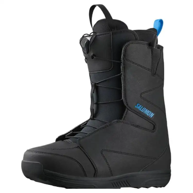 SALOMON Faction RLG Quicklock Thermal Abrasion Resistant Crew Snow Boots Unisex Black Blue