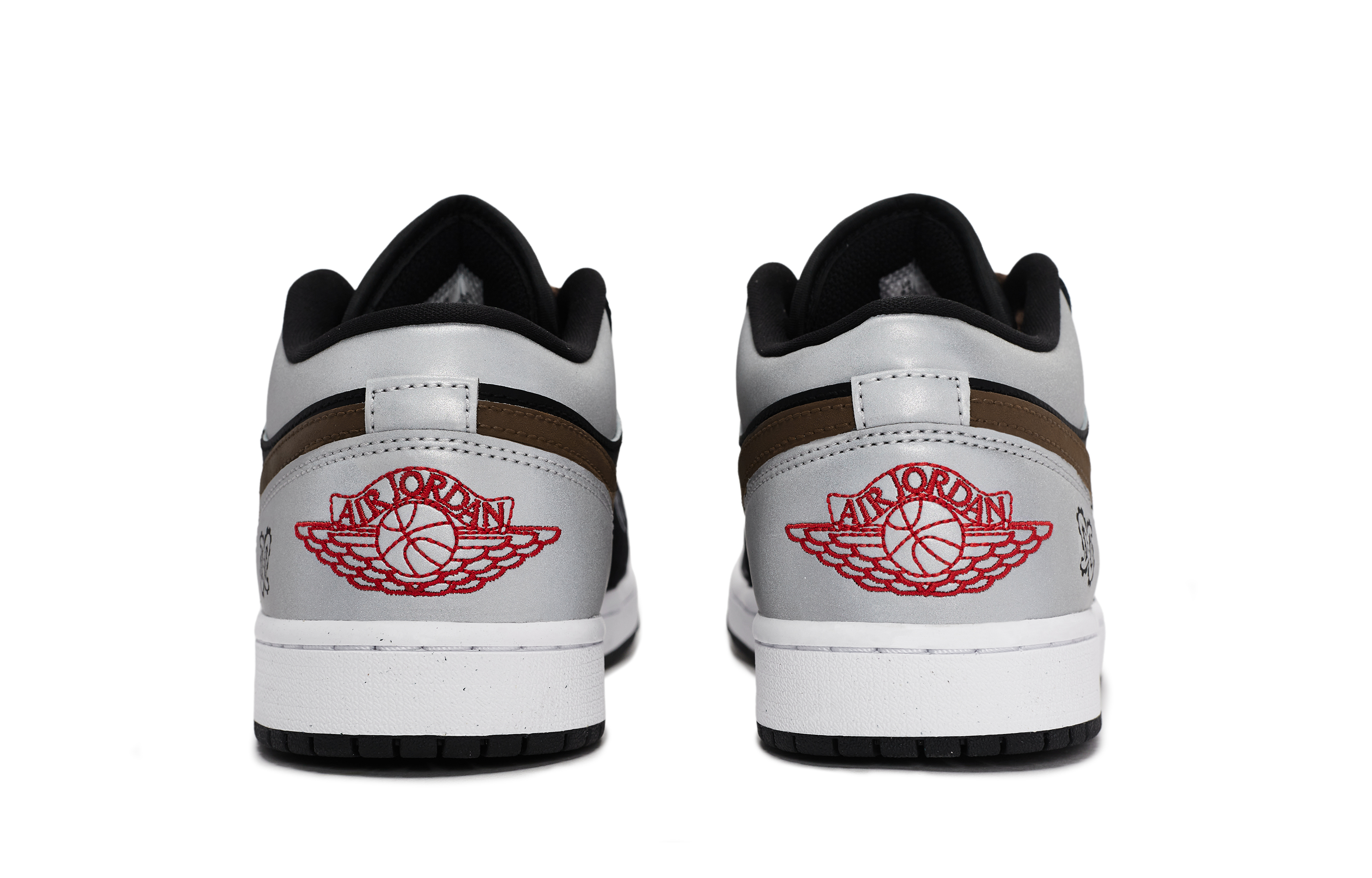 Jordan Air Jordan 1 Vintage Basketball Shoes Men’s Low Top Black/White/Gray/Silver