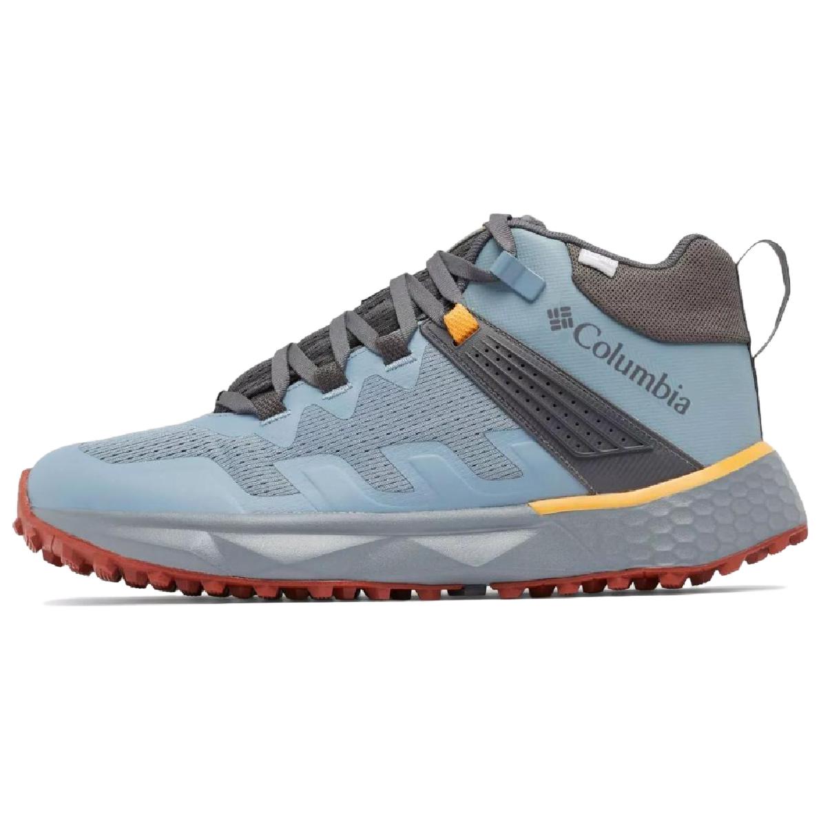 Columbia Facet 75 Cushioning Abrasion Resistant Mid top Mountaineering & Hiking Shoes Men’s Blue Gray Yellow