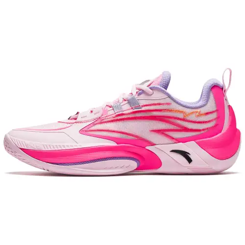 Anta Zap 1 V2 Family Above All Cushioning, Wear Resistant Low top Basketball Shoes Men's Pink Purple