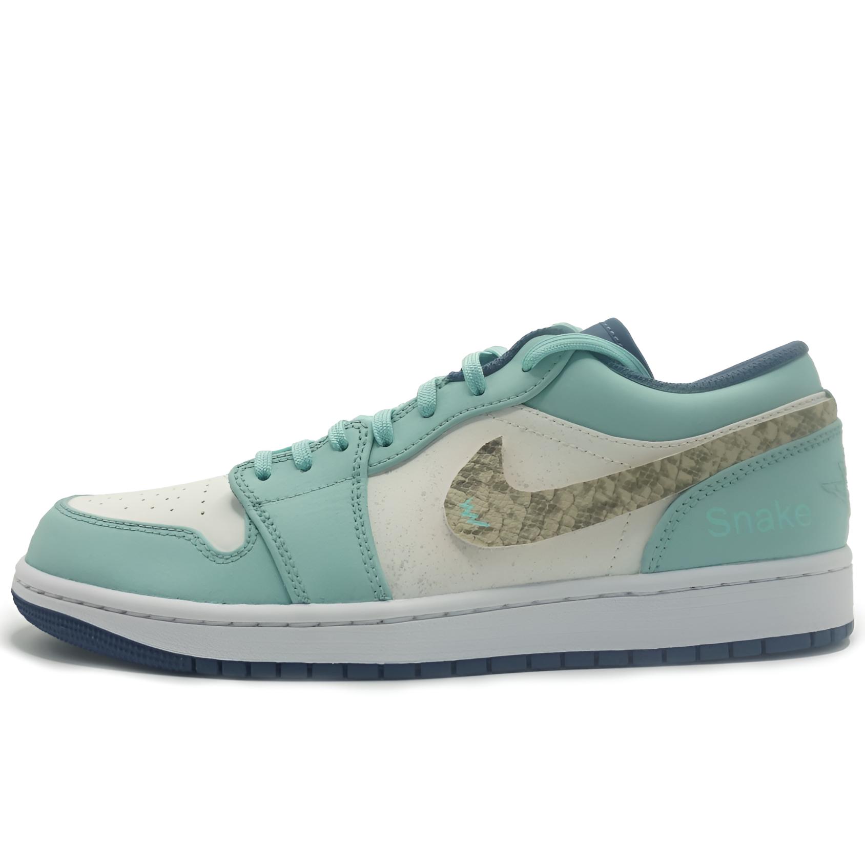 Jordan Air Jordan 1 Abrasion Resistant Low top Vintage Basketball Shoes Men’s Green