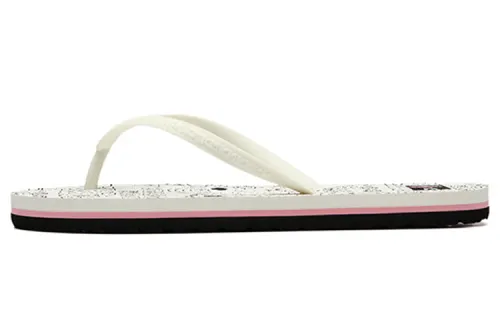 Anta Anta Lifestyle Series Beach Flip Flops Women's White Black Biscuit Man