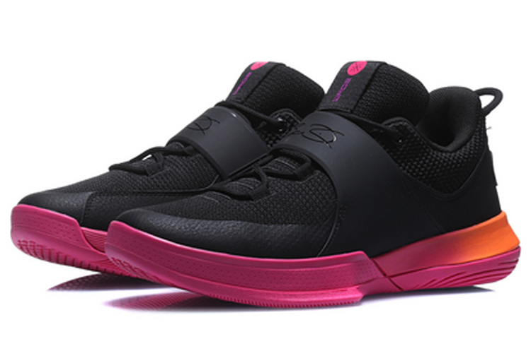 Li Ning Way Of Wade Training Cushioning Slip Resistant Lightweight Low top Performance Basketball Shoes Men’s Black Red