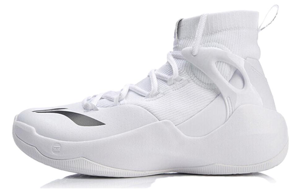 Li Ning SONIC 6 V2 Cushioning Slip Resistant Coverage High top Basketball Shoes Men’s White