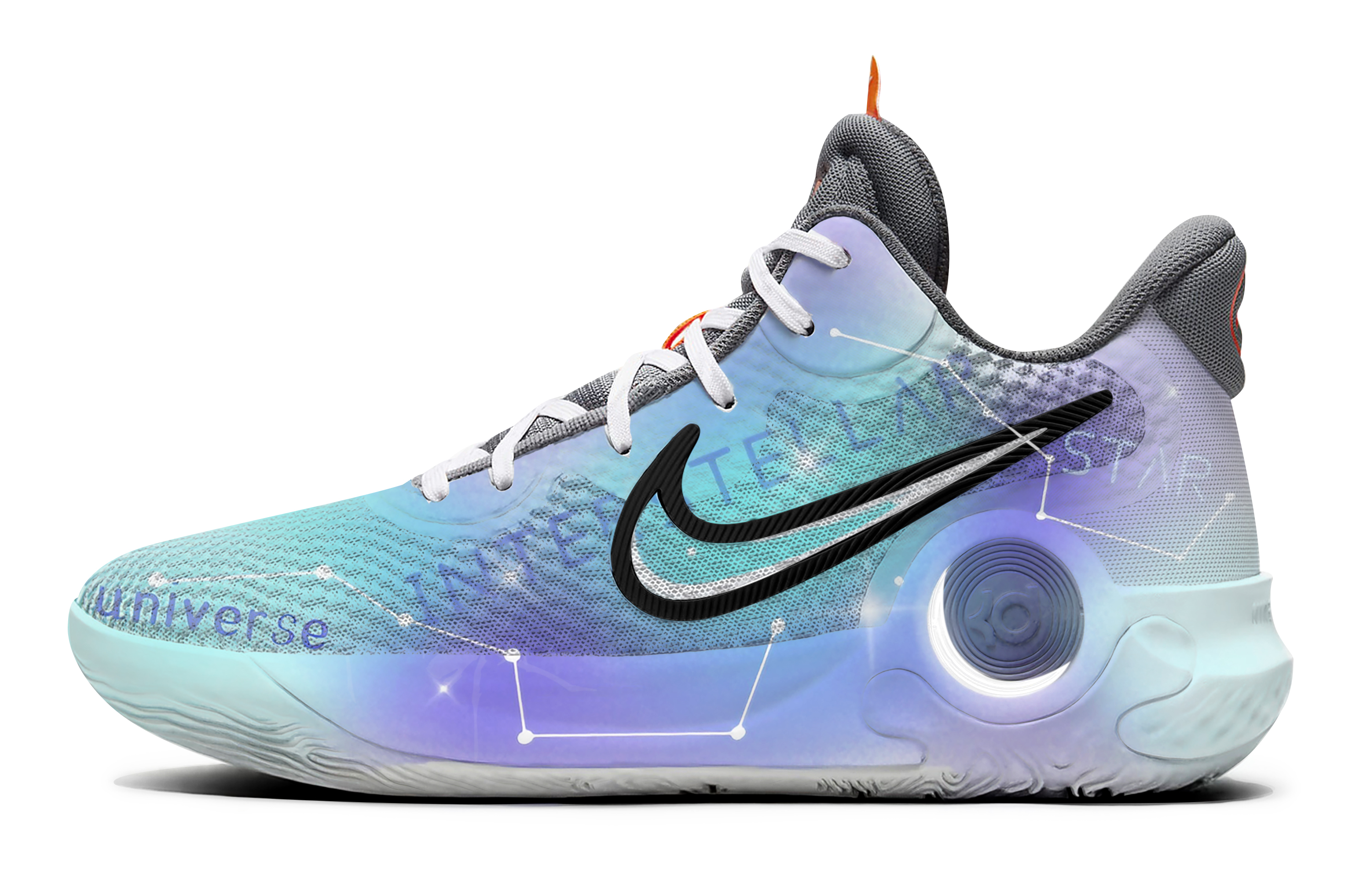 Nike KD Trey 5 IX Slip Resistant Abrasion Resistant Low top Vintage Basketball Shoes Unisex Light Blue
