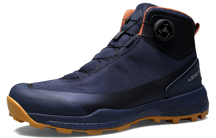 HUMTTO Cushioning Slip Resistant Abrasion Resistant Lightweight High top Mountaineering Shoes Men’s Dark Blue