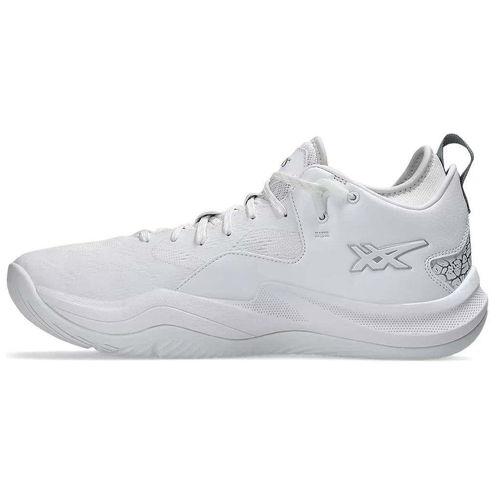 Asics Nove Surge Abrasion Resistant Low top Basketball Shoes Unisex White Silver