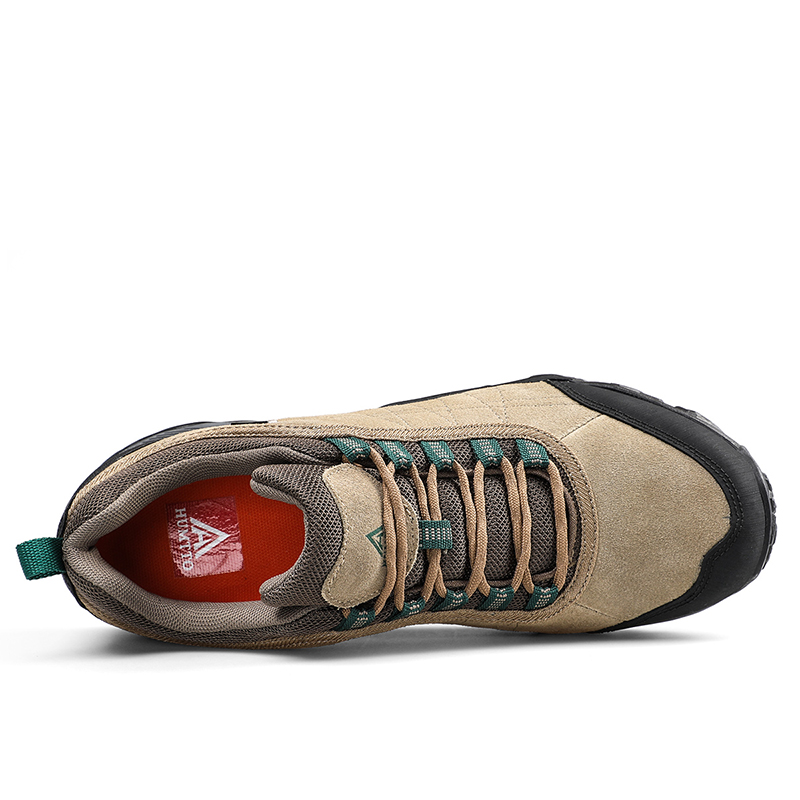 HUMTTO Cow Leather, Textile Cushioning Breathable Support Cushioning Breathable Support Low top Mountaineering Shoes