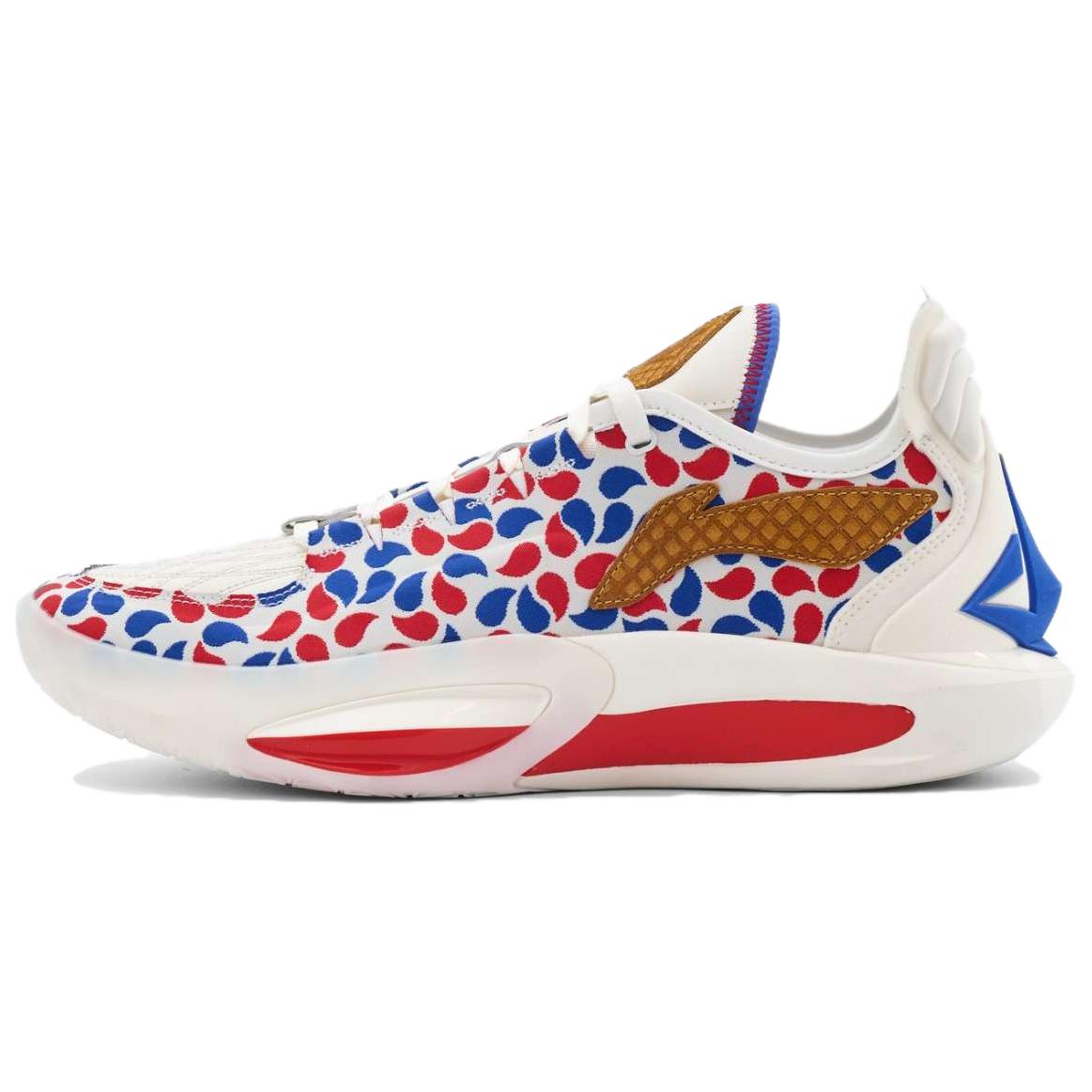 Li Ning JB3 Cushioning, Wear Resistant Low top Basketball Shoes Unisex White Blue Red