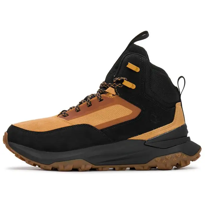 Timberland Abrasion Resistant High top Hiking Shoes Men's Yellow Black