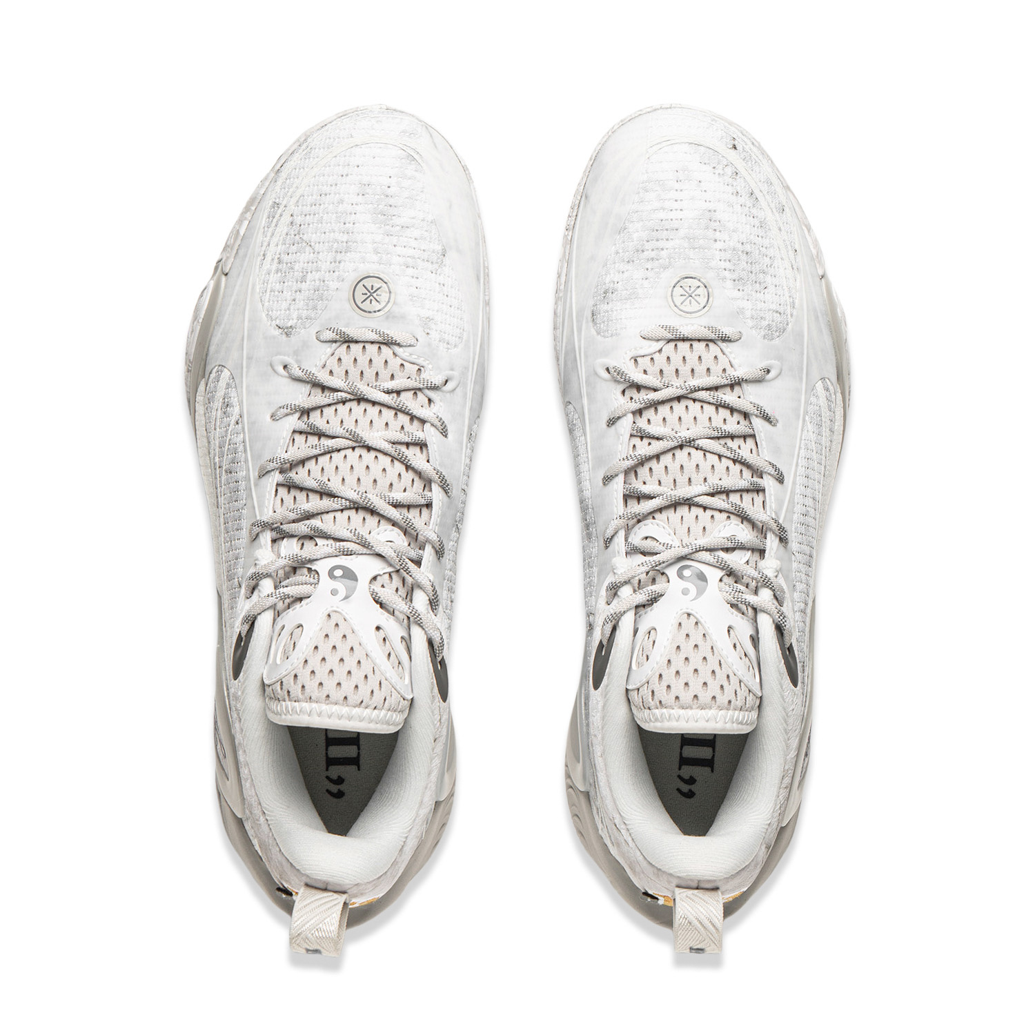 Li Ning DLO1 Cushioning Low top Basketball Shoes Men’s White Gray