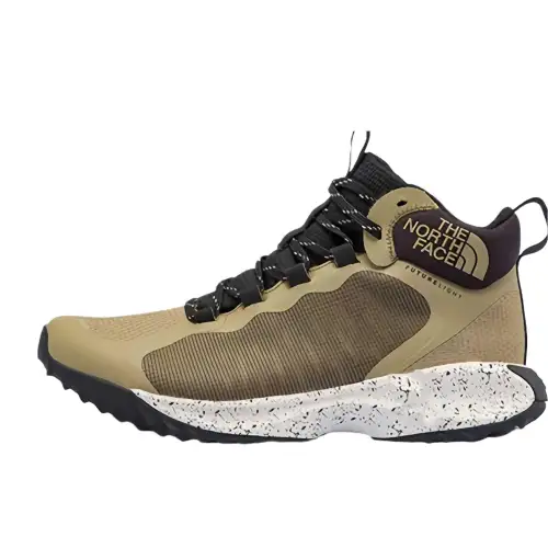 THE NORTH FACE Slip Resistant Mid top Mountaineering & Hiking Shoes Men's Khaki