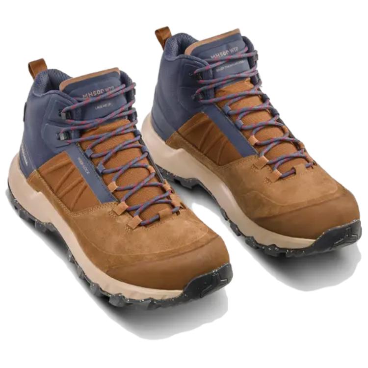 DECATHLON MH500 Slip Resistant Mid top Hiking Shoes Men’s Chestnut