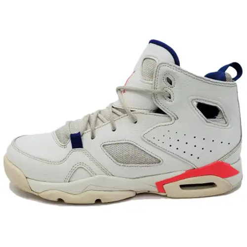 Jordan Flight Club 91 Infrared Comfortable Non-Slip Lightweight Mid-top Retro Basketball Shoes Uniform for Men and Women White and Red
