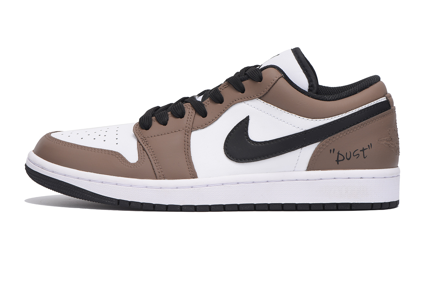 Jordan Air Jordan 1 Slip Resistant Low top Vintage Basketball Shoes Men’s Black Brown