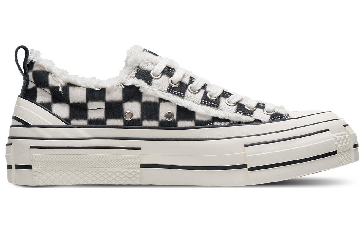 XVESSEL G.O.P. LOWS PIXEL Slip Resistant Abrasion Resistant Low top Canvas Shoes Unisex Black White