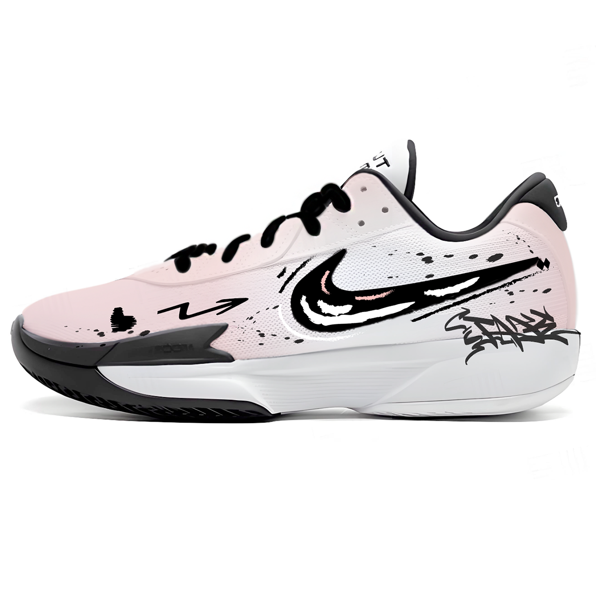 Nike Air Zoom G.T. Cut Academy Cushioning Slip Resistant Abrasion Resistant Low top Basketball Shoes Unisex Pink