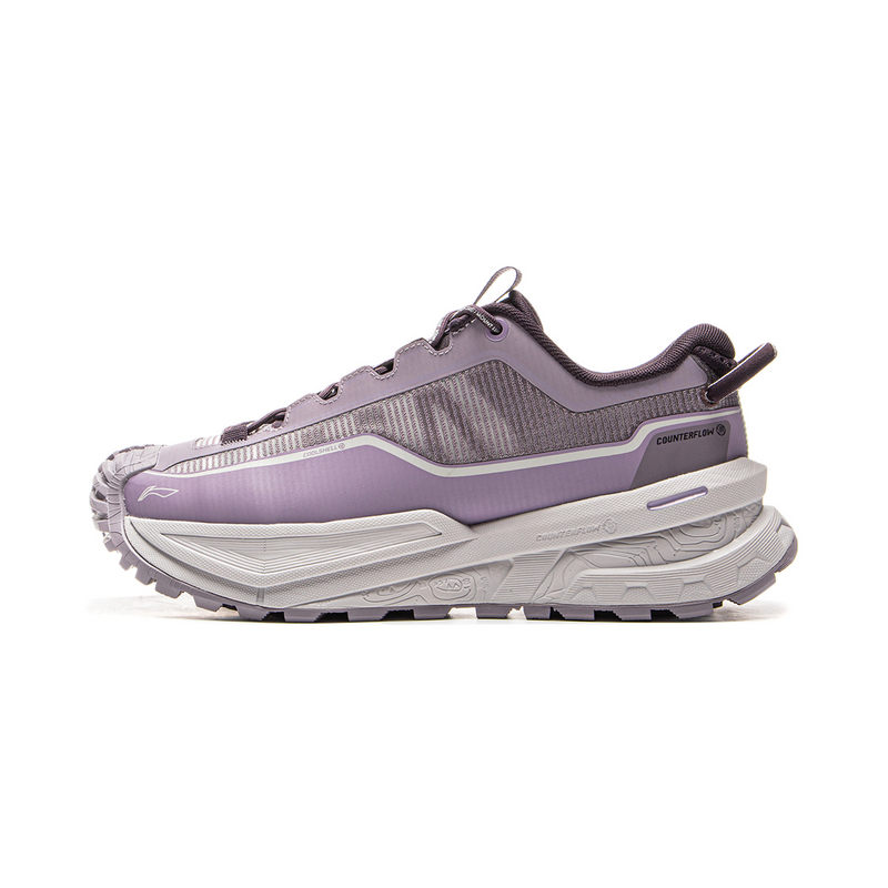 Li Ning Outdoor CF Tracing Low top Outdoor Hiking Shoes Unisex Purple