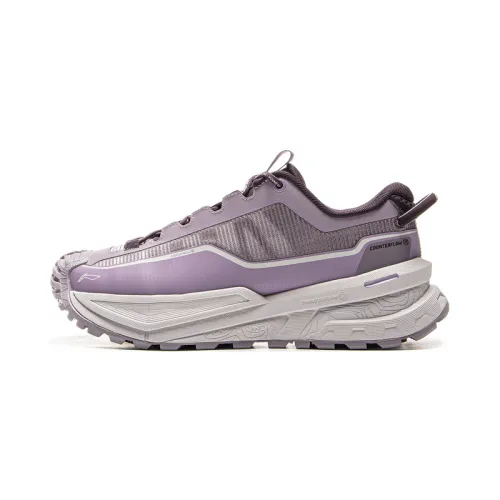 Li Ning Outdoor CF Tracing Low top Outdoor Hiking Shoes Unisex Purple
