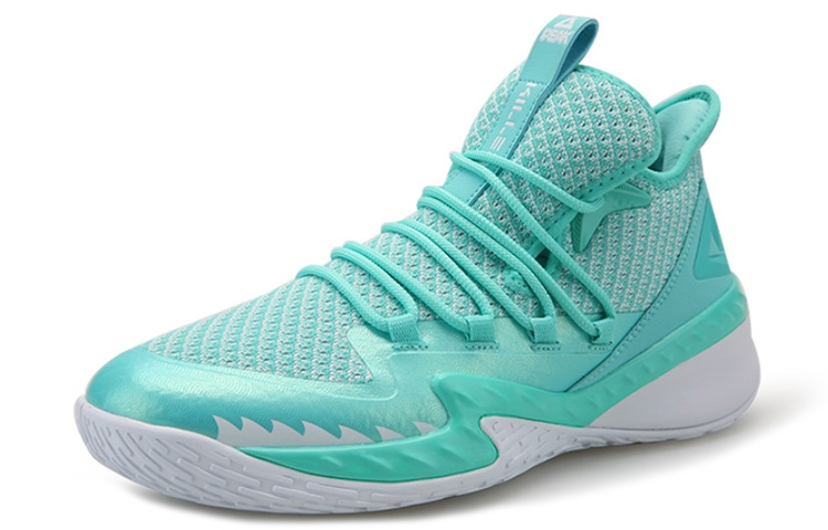 PEAK Slip Resistant Abrasion Resistant Mid top Performance Basketball Shoes Men's Green