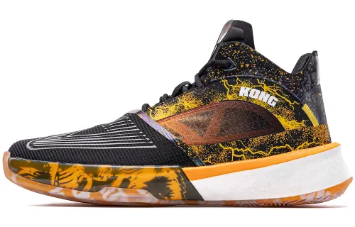 PEAK Surfing The Big Triangle 1.0 Basketball Shoes Men's Mid Top Black/Fall Orange
