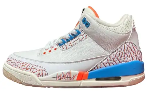 Jordan Air Jordan 3 Vintage Basketball Shoes Men's Mid Top White Red Blue